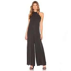 Bella Dahl Mock Neck, Wide Leg Halter Jumpsuit in “Night Shade,” sz X-Small